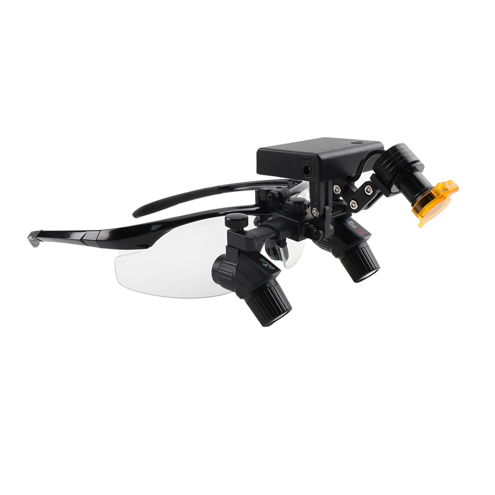 Lupa Ergo 4X 5X 6X, lupas dentales ajustables, faro, lámpara LED inalámbrica, lupas binoculares 3X