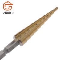 New Metal 3-12mm Coated Stepped Drill Bits Hex Handle Drill Bit Drilling Power Tool