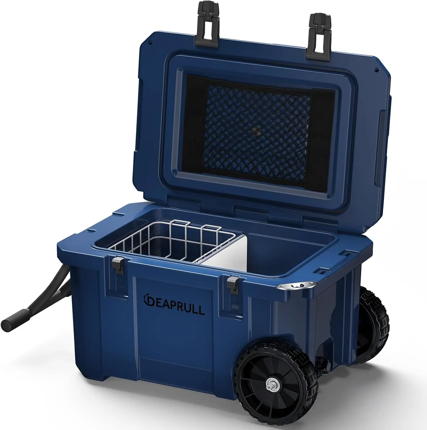 55 Quart Cooler with Wheels, Ice Chests Portable Camping Cooler Holds Ice up to 6 Days, Leak-Proof Outdoor Insulated Cooler with