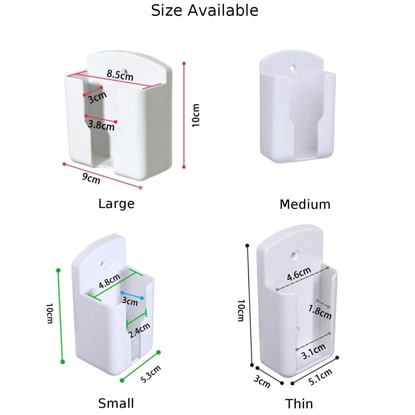 Cursori in plastica universale bianco condizionatore d'aria supporto per telecomando gancio multifunzione di ricarica a parete