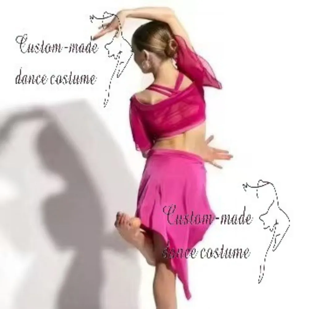 

Custom High-Elastic Velvet Lyrical Dance Costumes for Professional Female Dancers, Suitable for Competitions and Stage Performan