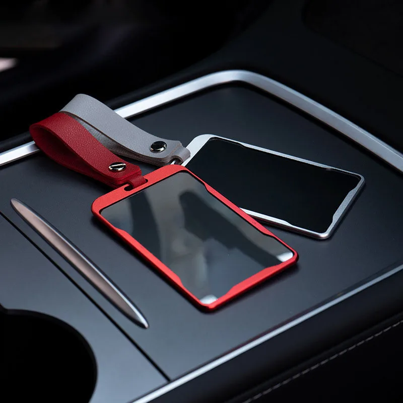 

For Tesla Model 3 Model Y New Aluminum Alloy Luxury Car Card Key Case High Quality Auto Key Holder Protector Shell Accessories