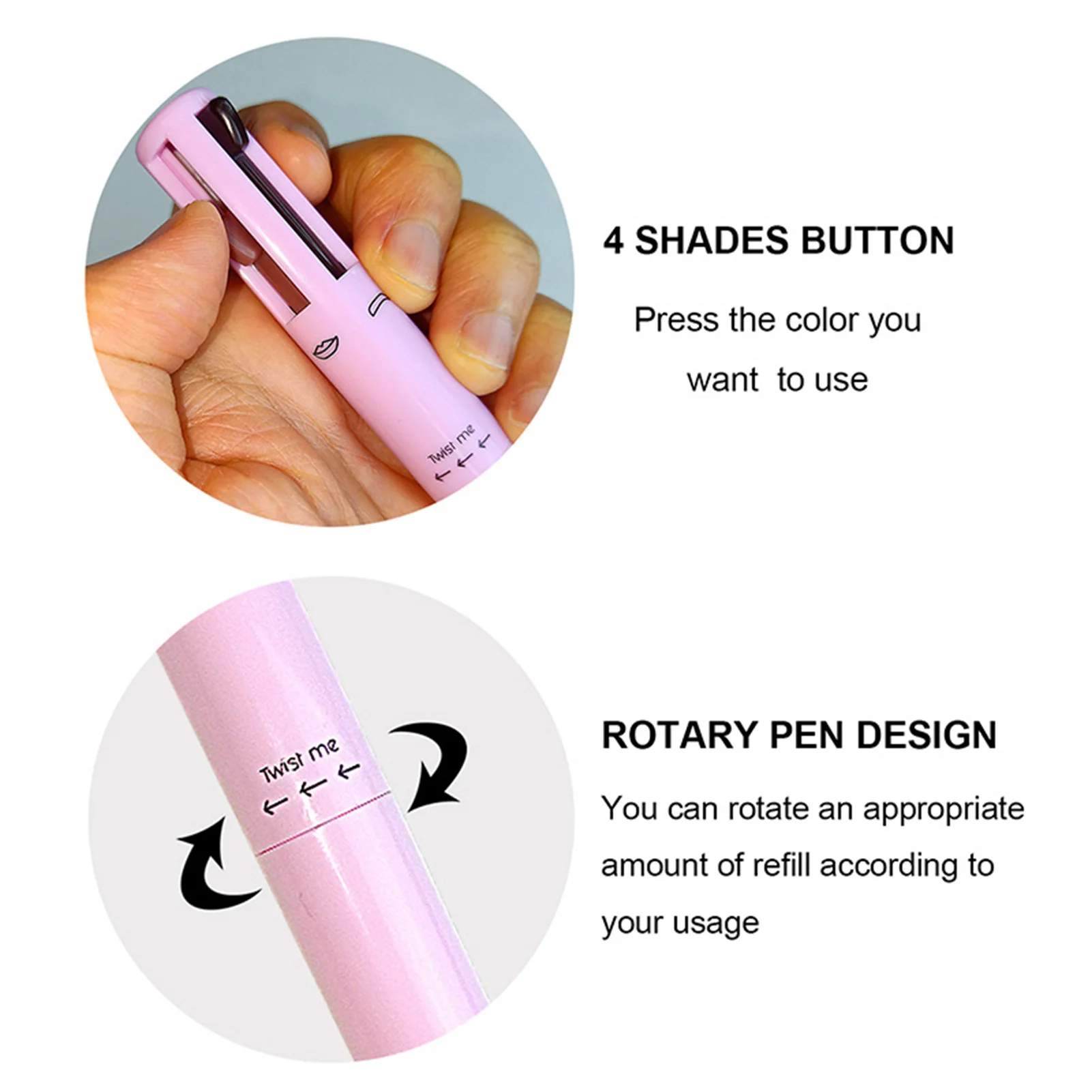 4-in-1-Make-up-Stift, Eyeliner, Lipliner, Textmarker, langlebiges Augen-Make-up, Beauty-Tool für Gesichtskosmetik-Zubehör