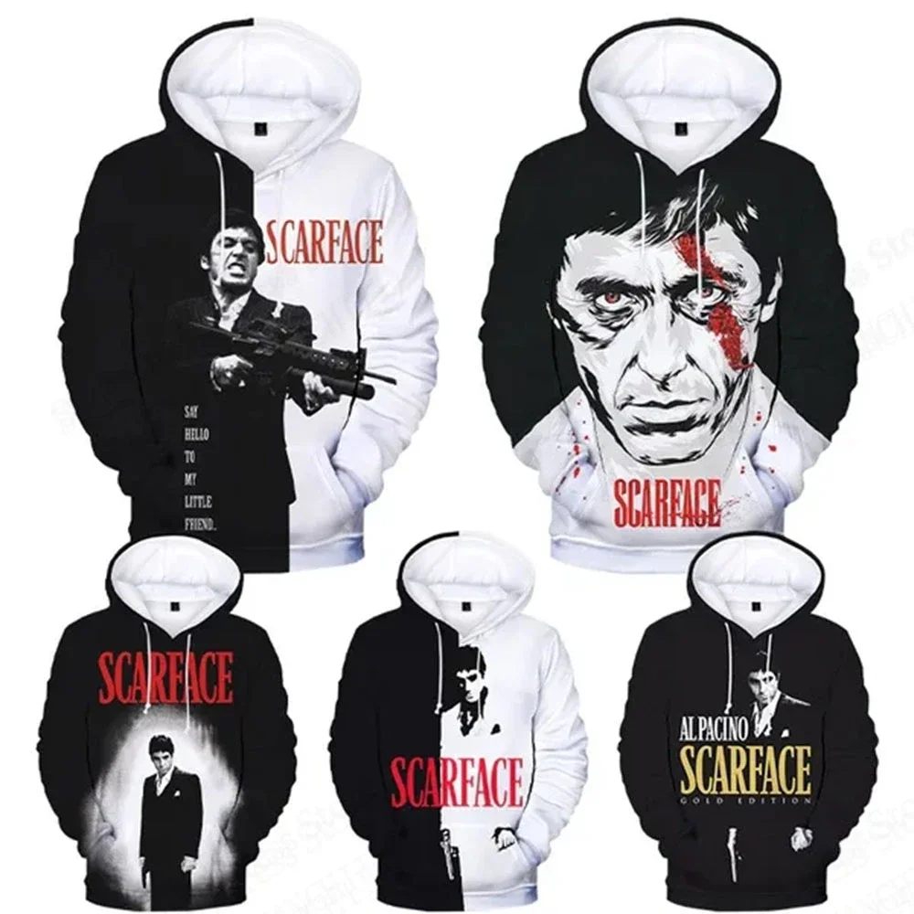 

Movie Scarface 3d Print Graphic Hoodies Men Women Fashion Oversized Hoodie Sweatshirt Man Coat Women Sweats Tony Montana Clothes