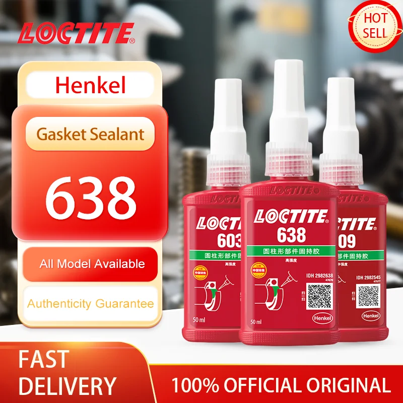 

100% Original Loctite 638 Retaining Compound Green Anaerobic Sealant High Strength Threadlocker for Large Gaps Content