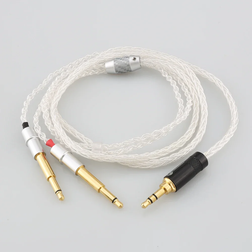 

6.5mm 4.4mm XLR 99% Pure Silver 8 Core Headphone Earphone Cable For Meze 99 Classics NEO NOIR Headset Headphone