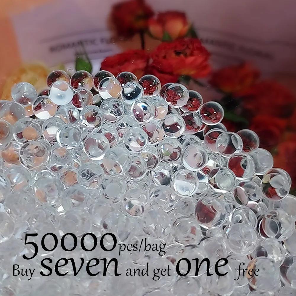 50000pcs Home Decor Water Beads Colorful Pearl Gel Ball Polymer Hydrogel Potted Crystal Mud Soil Grow Magic Jelly Wedding