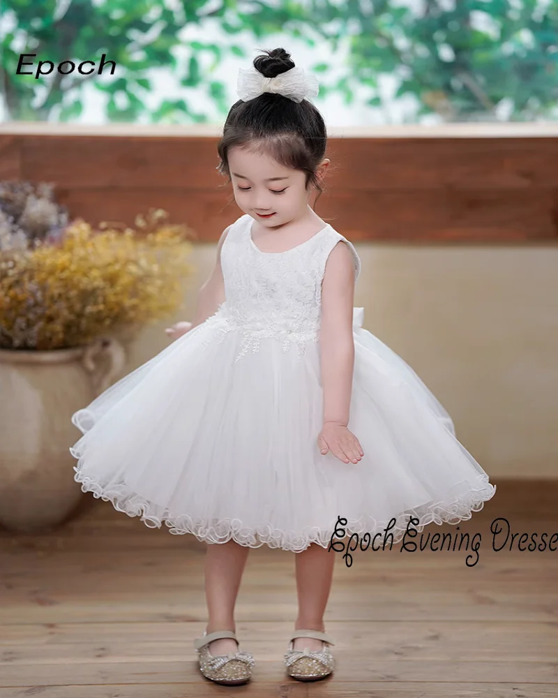 Epoch Children's Evening Dress فساتين مناسبة رسمية Elegant O-Neck A-Line Tulle Graduation Ceremony For Lovely Kids 2024 New