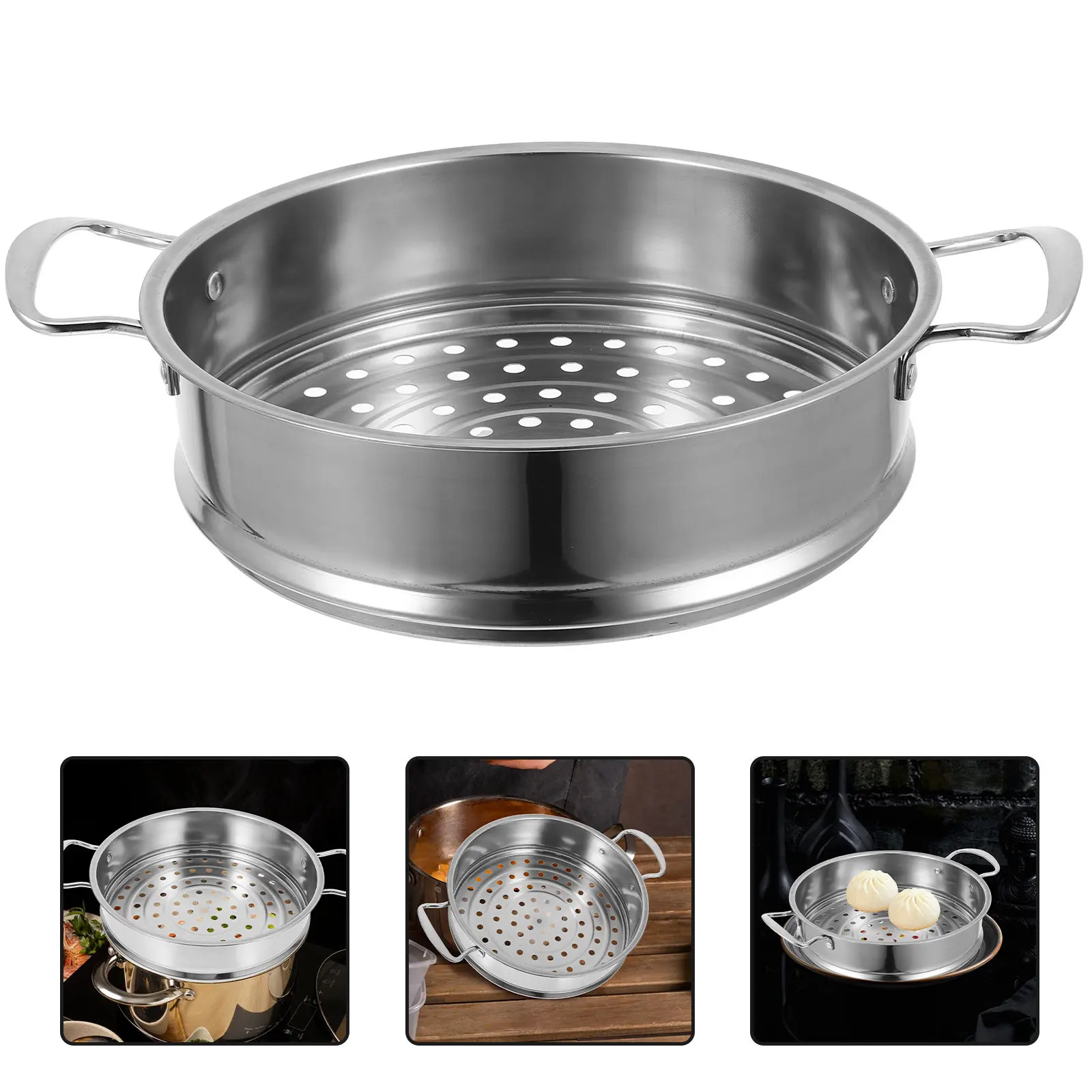 

Корзина-пароварка из нержавеющей стали 24 см, большой емкости, для скороварки, рисоварки, для приготовления овощей и фруктов на пару