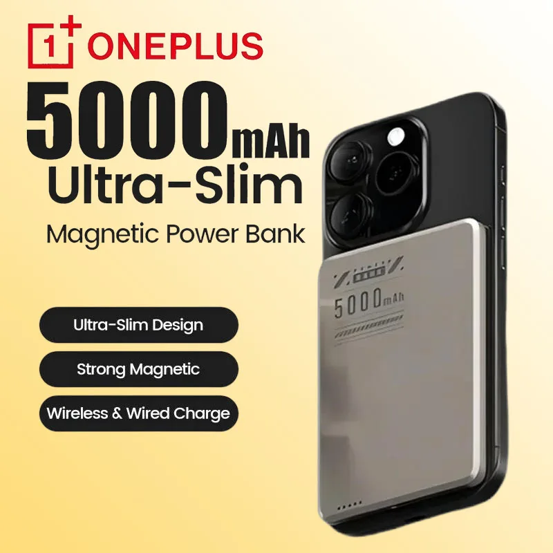 

Беспроводной магнитный внешний аккумулятор New PD20W 5000 мАч с быстрой зарядкой, большой емкости, подходит для iPhone/14/15/16, Xiaomi