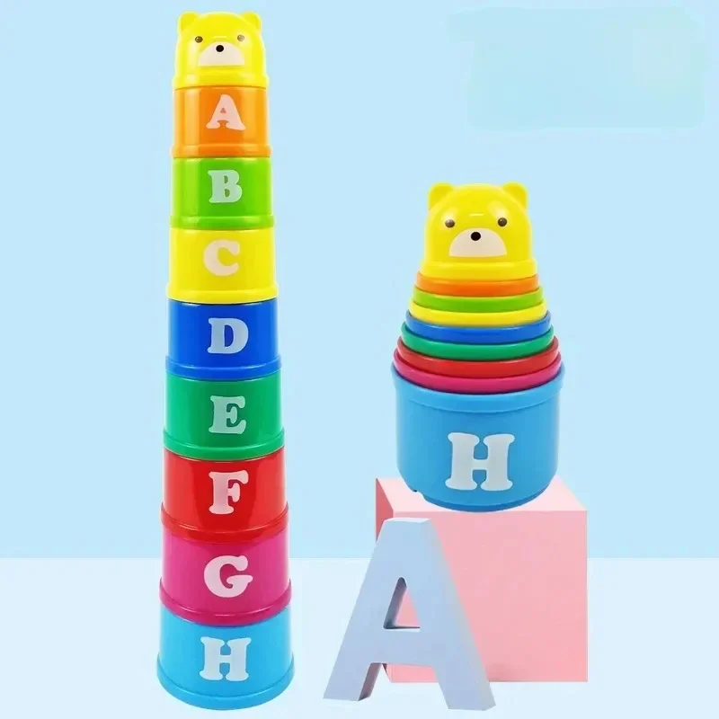 Kid Brain Response Battle Fold Cup Hand Speed Competition Fold Cup Baby Stack Game Early Education Puzzle Train Board Games Toy view 6