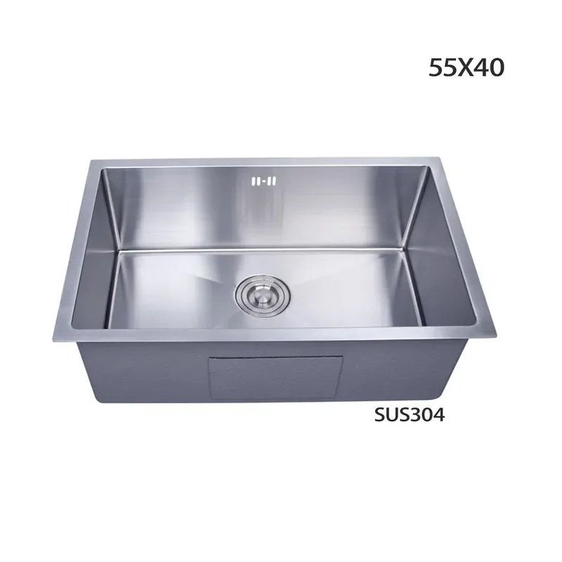 for 5540 304 Stainless Steel Household Sink Wholesale Multi Size Thickened Large Single Tank On and Off Table Basin Factory