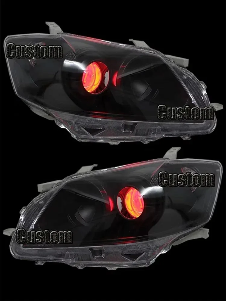 For Toyota For Camry Custom Full LED Headlights Halo Angry Eye Projector Lens Front Lamps With DRL 06-11 Year