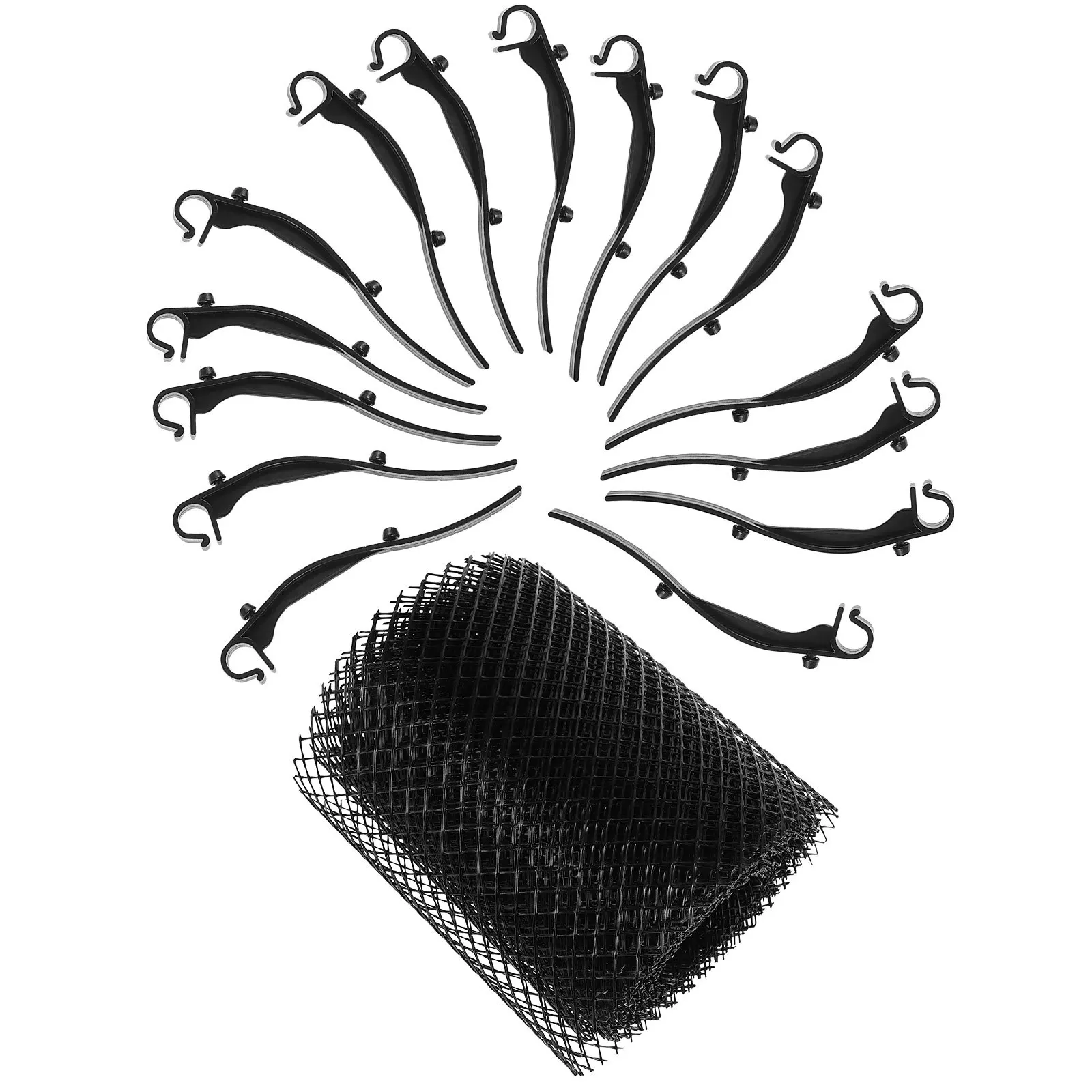 Gutter Mesh Guard 20Ft Length Flexible Plastic Netting for Gutter Covers Debris Protection Home Supply Anti-Blocking Filter