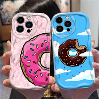 The Simpsons Donuts Cartoon For Apple iPhone 15 14 13 12 11 XS XR X Pro Max Plus Wave Oil Soft Phone Case