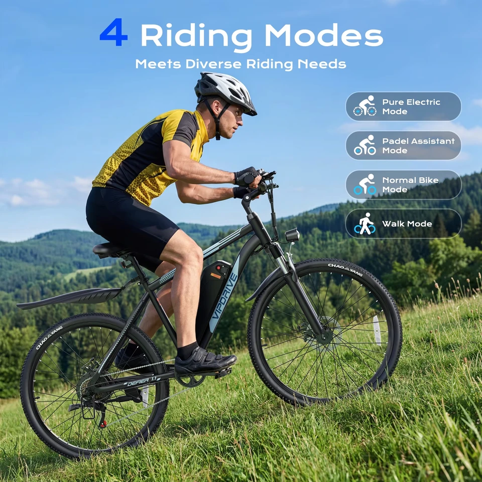 VIPDRIVE Defier 1.1 Adult Electric Bike, 750W Peak Motor, 48V 7.8Ah Battery, 26" Tire, 20MPH Mountain & Road Ebike image 9