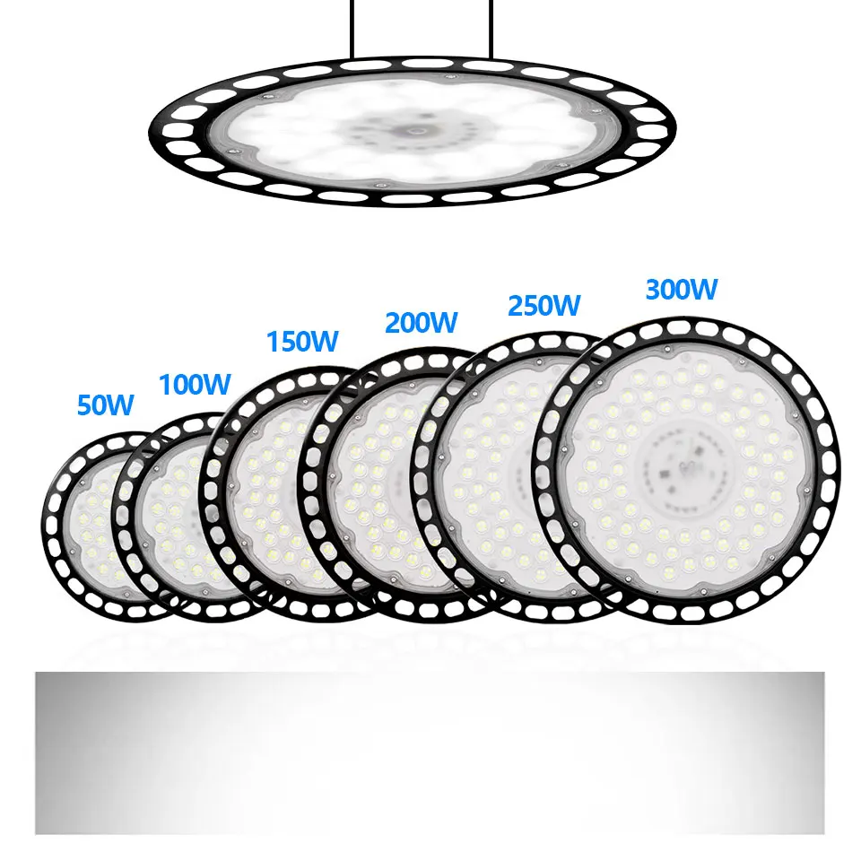 Imagem -04 - Luz Alta Brilhante Super da Baía do Ufo Comercial Impermeável Industrial Garagem Lâmpadas da Oficina Ac220v 50w 100w 150w 200w 300w