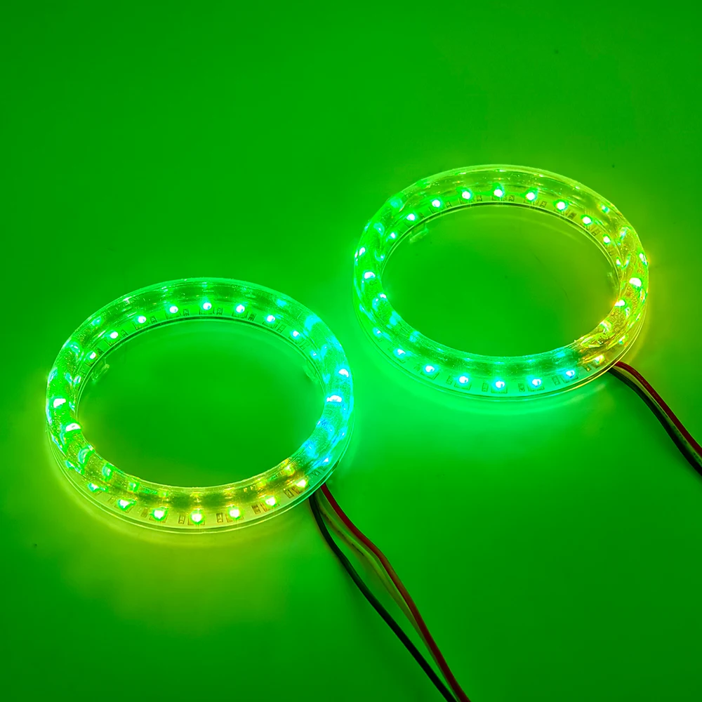 

2PCS 12V DC LED Angel Eyes Cotton Lights with Turn Signal Lights APP Bluetooth RGB DRL Halo Rings For Car Scooter Headlight