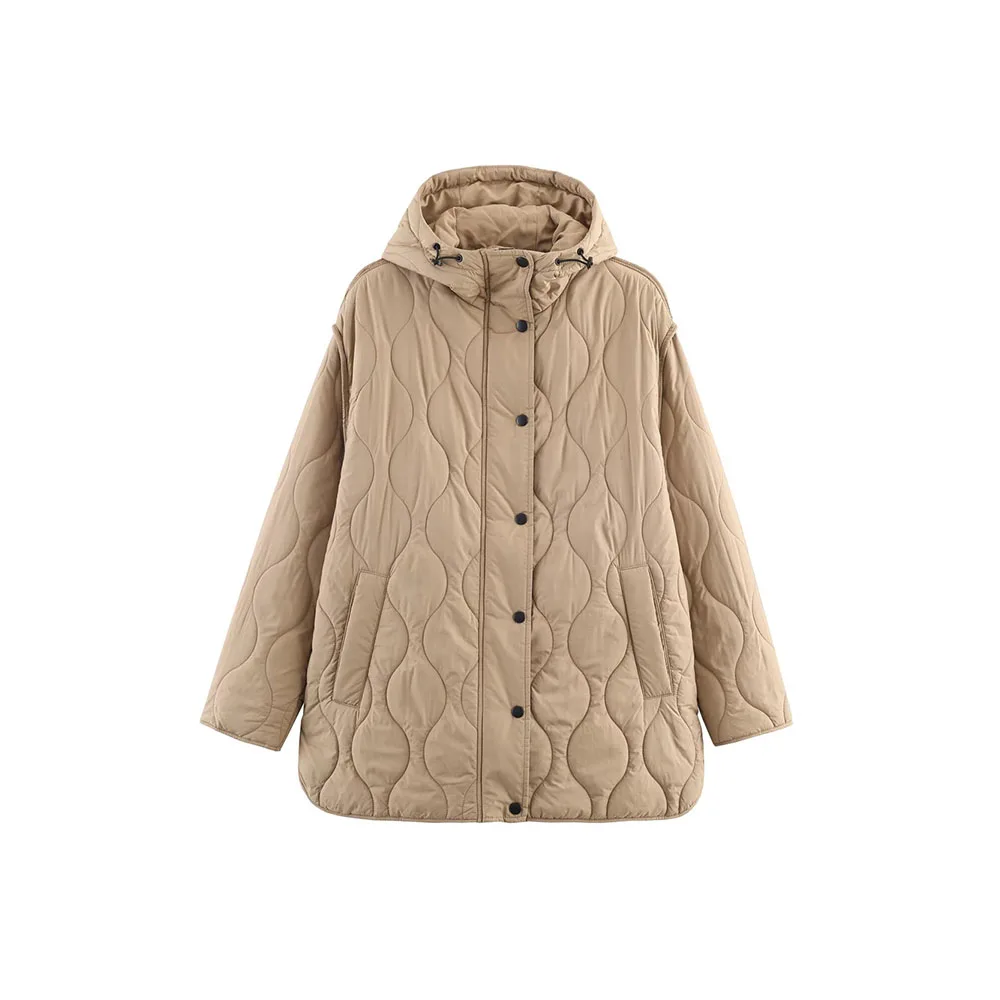 

Autumn new women's fashion hooded waterproof cotton jacket jacket