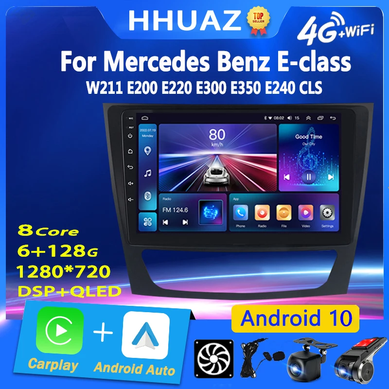 

Android Auto Car Radio Carplay for Mercedes Benz E-class W211 E200 E220 E300 E350 E240 E270 E280 CLS CLASS W219 Multimedia