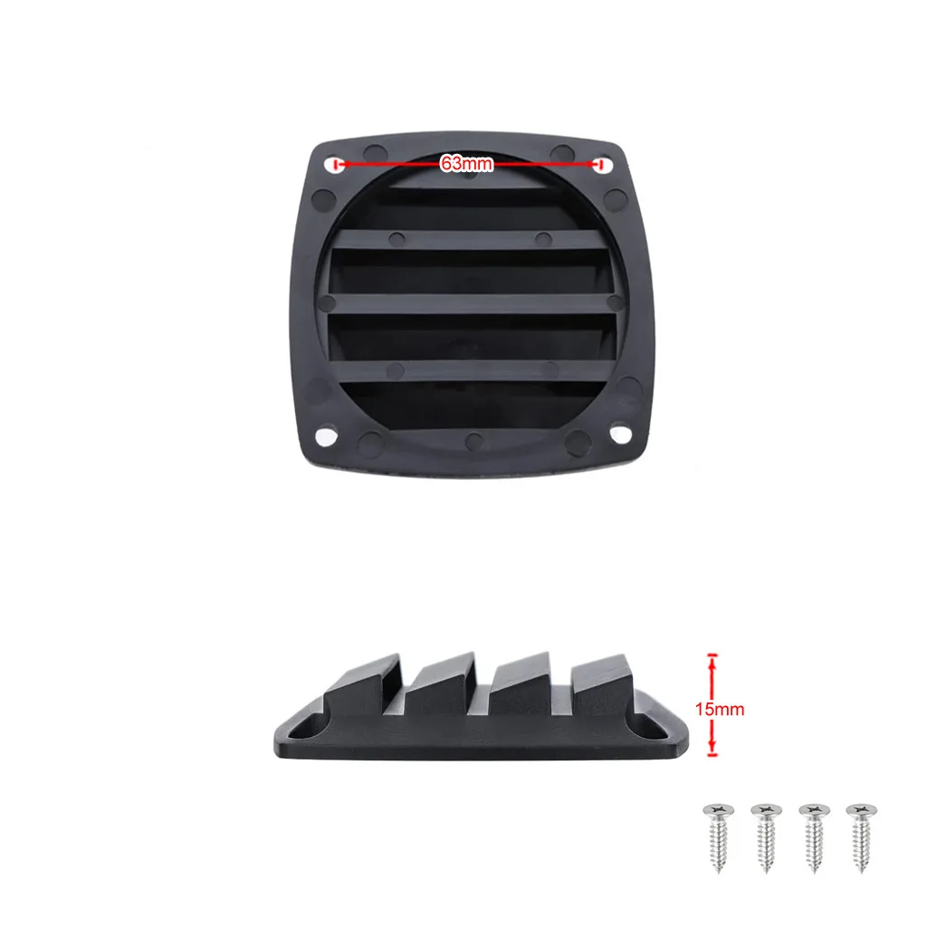 Nylon Boat Marine Square Air Vent Louver Vent Grille Ventilation Louvered Ventilator Grill Cover Hardware Accessories