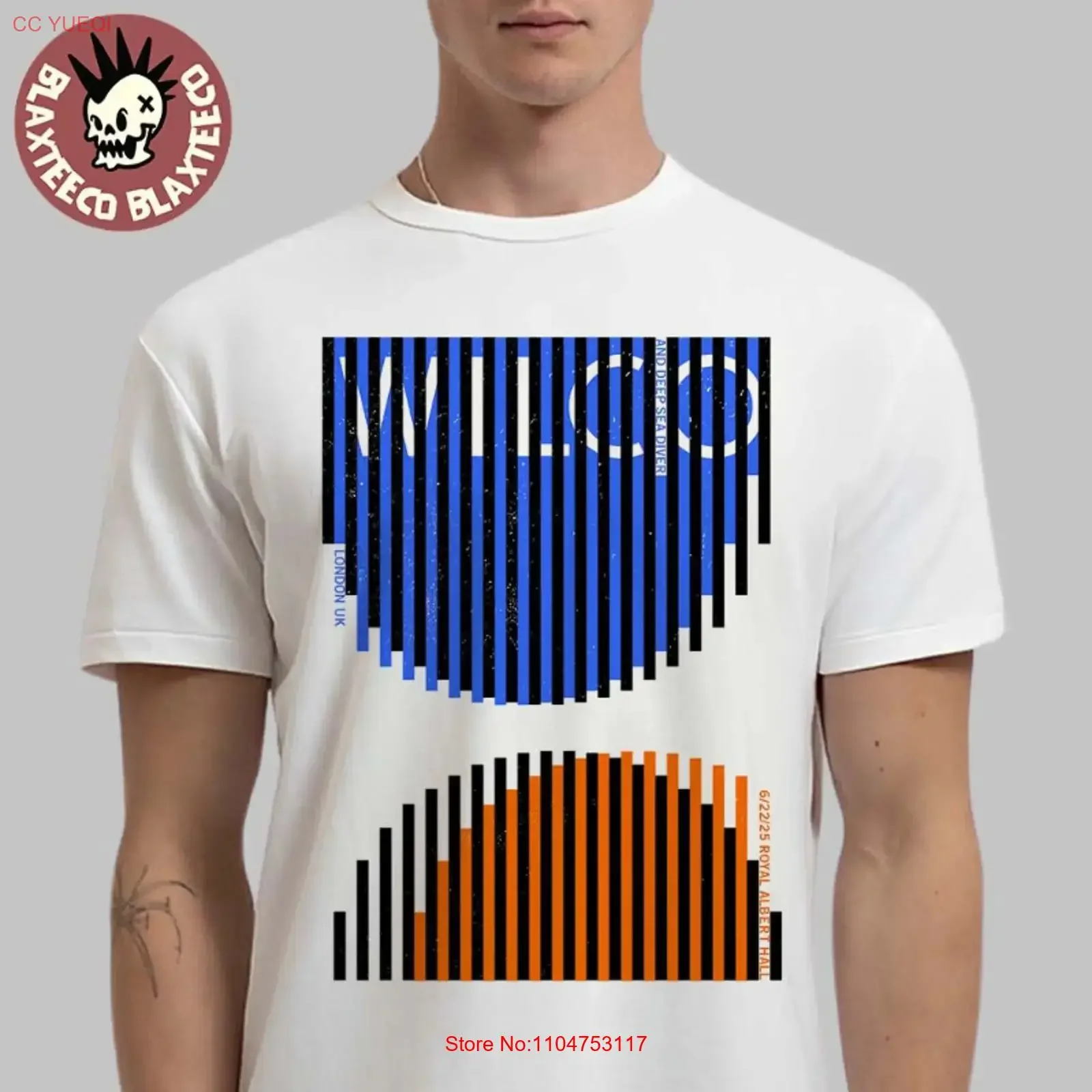 Camiseta Vintage Lavada com Gráfico de Designer do Concerto Wilco London UK 2025 no Royal Albert Hall em 22 de Junho, Estilo Ligeiramente Masculino