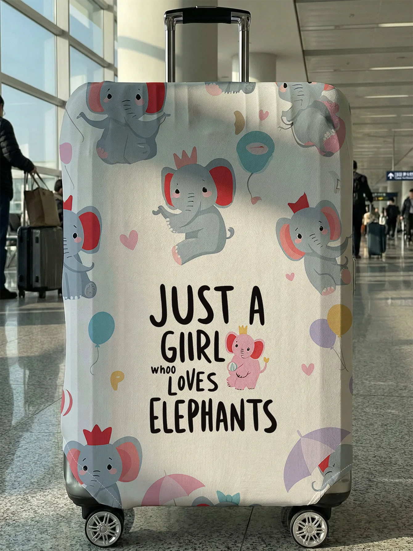 

Cartoon Elephant Luggage Protection Cover, suitable for 18-32 inch luggage covers, luggage handle gloves, travel accessories