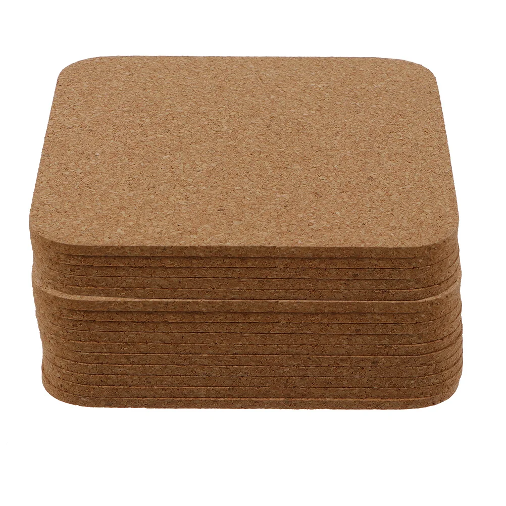 

15pcs Cork Coaster Pad Non Slip Reusable Absorbent Drink Thick Nordic Style Wood Cup Mat Tableware Home Cafe Bar