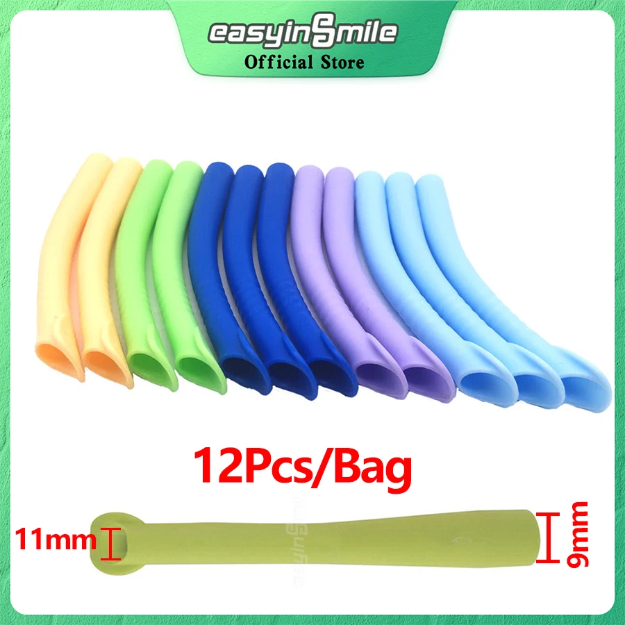 

12Pcs Dental Autoclavable Strong Suction Tips Dentist Duckbill Surgical Strong Suction Tips Saliva Ejector Dentostry Consumables