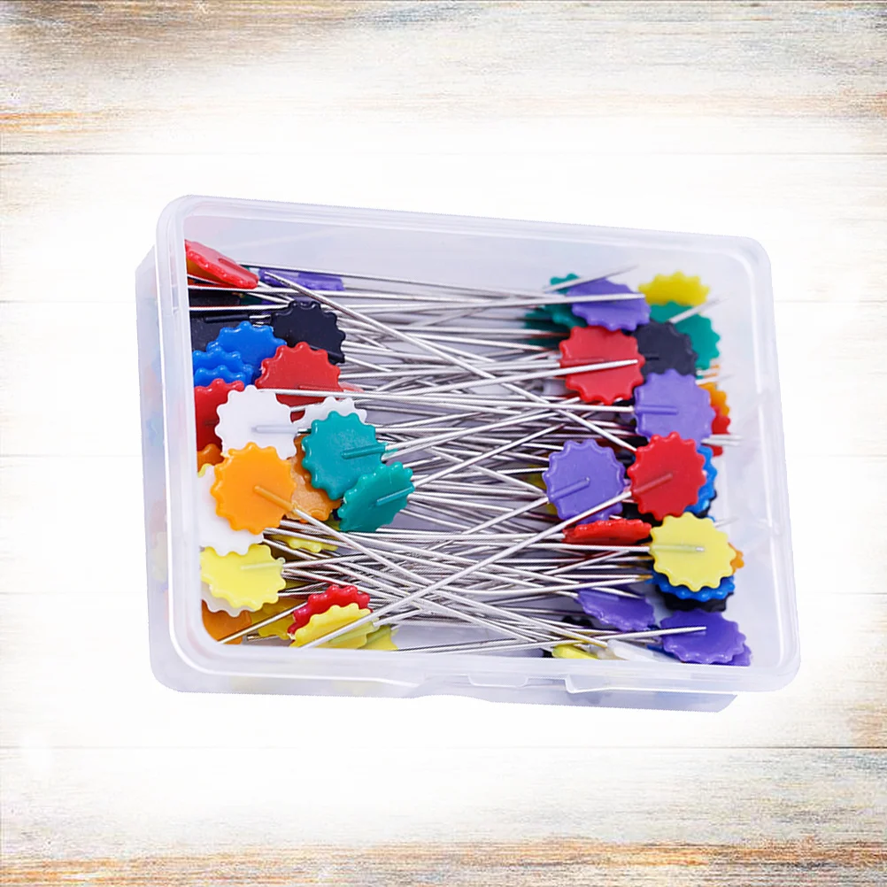 50 قطعة دبابيس تحديد المواقع الملونة شقة زهرة رئيس الخياطة اكسسوارات للحرف اليدوية اللحف الخياطة الديكور دبابيس الخياطة