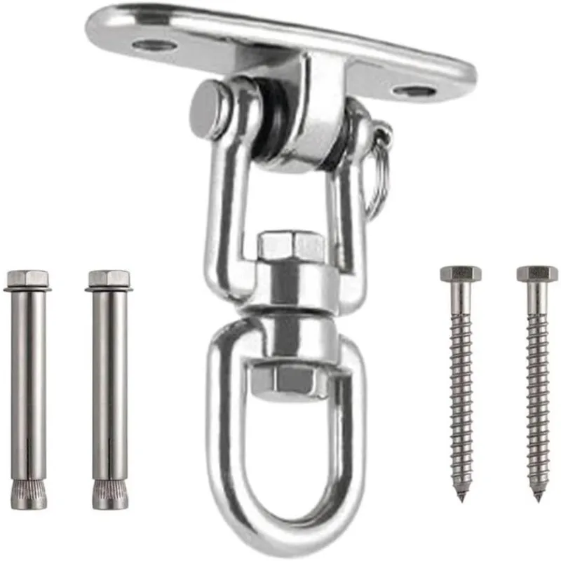 Hammock Chair Hanging Kit Swing Ceiling Mount, Heavy Duty Swing Hanger Hook, Outdoor Playground Hanging Chair, Tree, Gym,Rope
