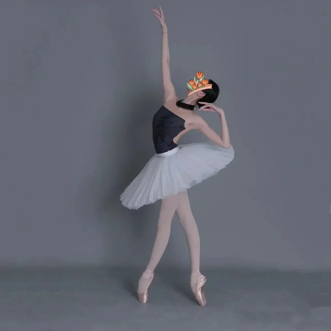 Daily Practice Ballet Dance Leotard Women White High Collar Ballet Gymnastics Dancing Clothes Lady's Advanced Ballet Leotard
