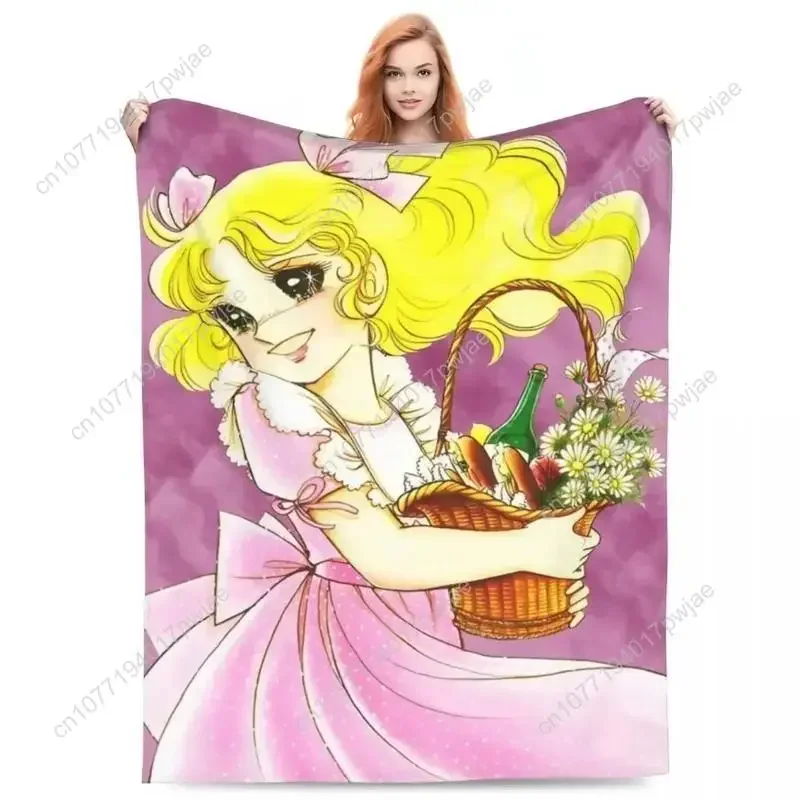 Candy Candy Manga Blanket Fleece Polyester Drama Adventure Themed Throw Blanket Cooling Blanket