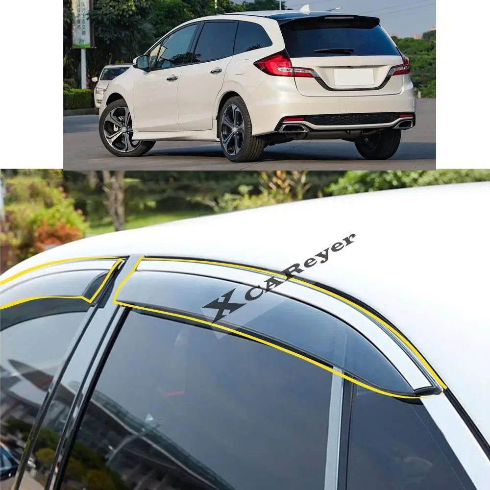 For Honda Jade 2013 2014 2015 2016 2017 2018 2019 2020 Car Sticker Plastic Window Glass Wind Visor Rain/Sun Guard Vent Parts