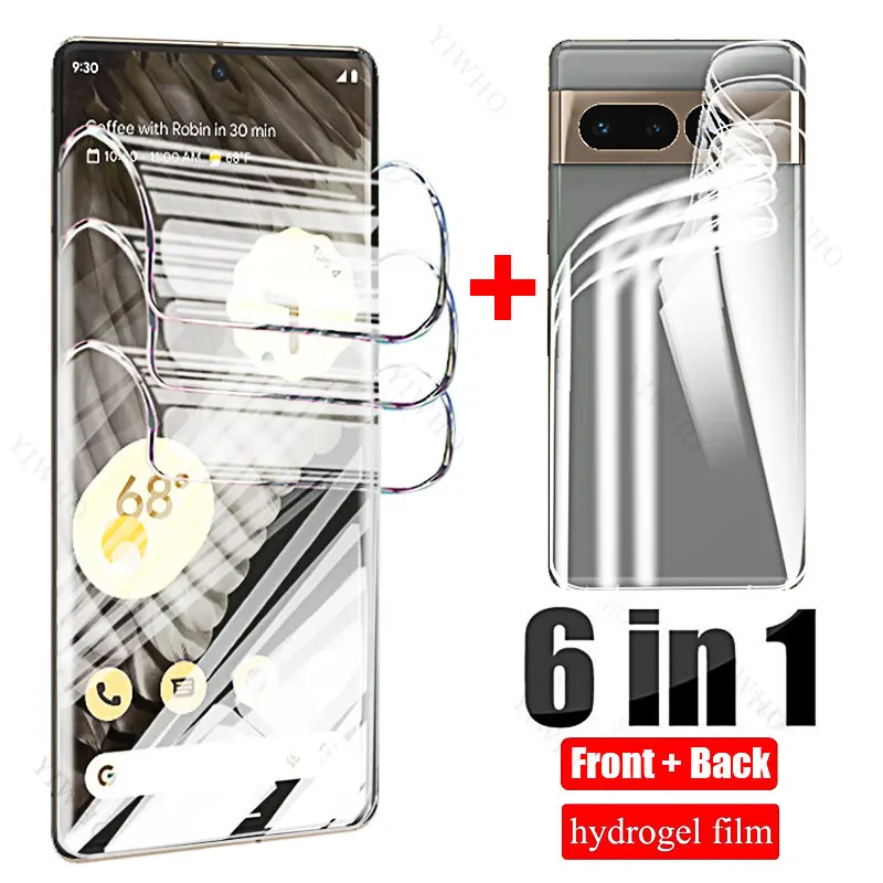 Front Back Hydrogel Film for Google Pixel 8 7 6 5 5a 4a 6a 7a Pro 4G 5G Camera Glass Screen Protector for Google Pixel 8Pro 6pro