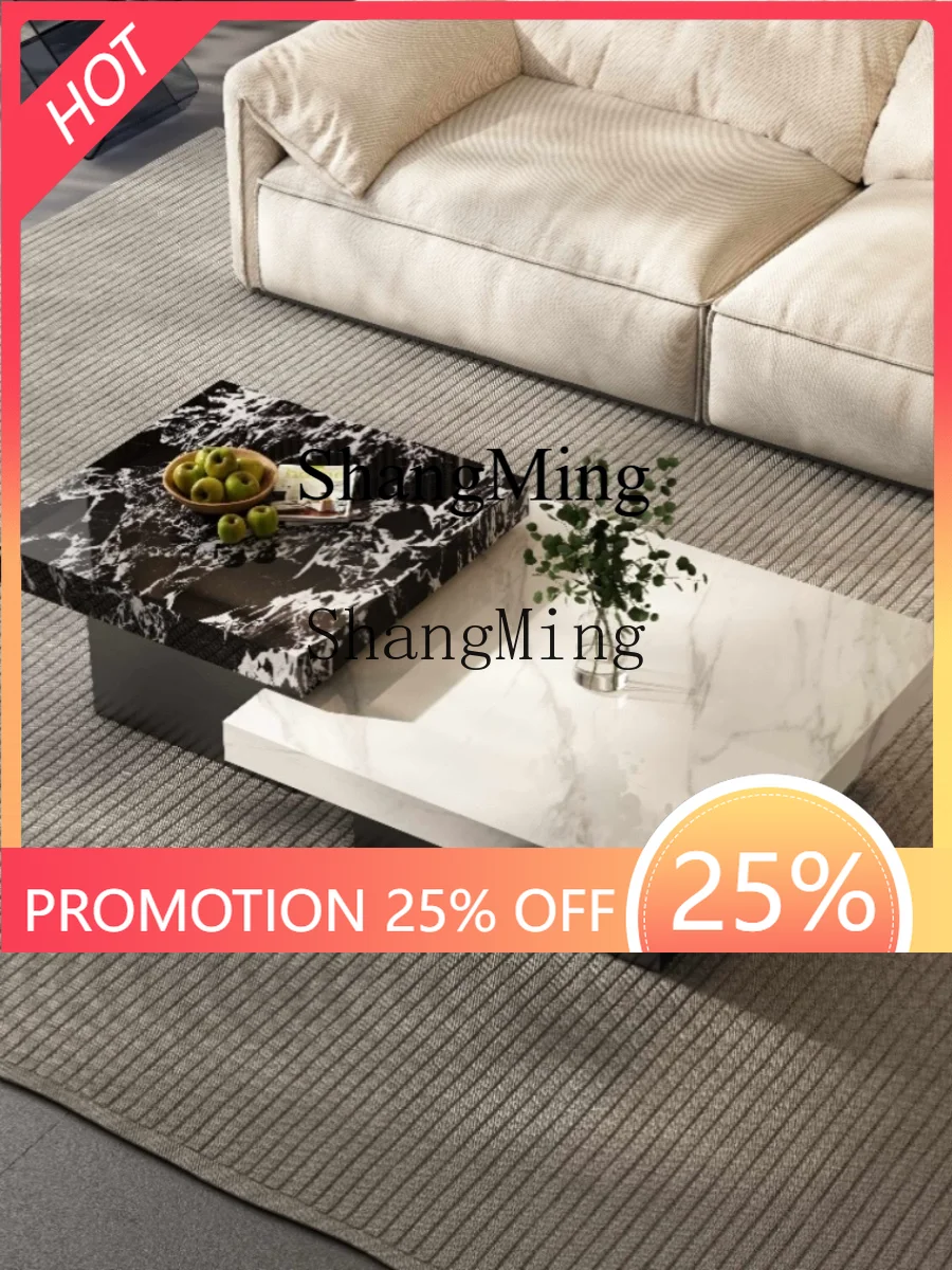 

FG good-looking light luxury rock slab marble coffee table modern simple minimalist living room household small apartment