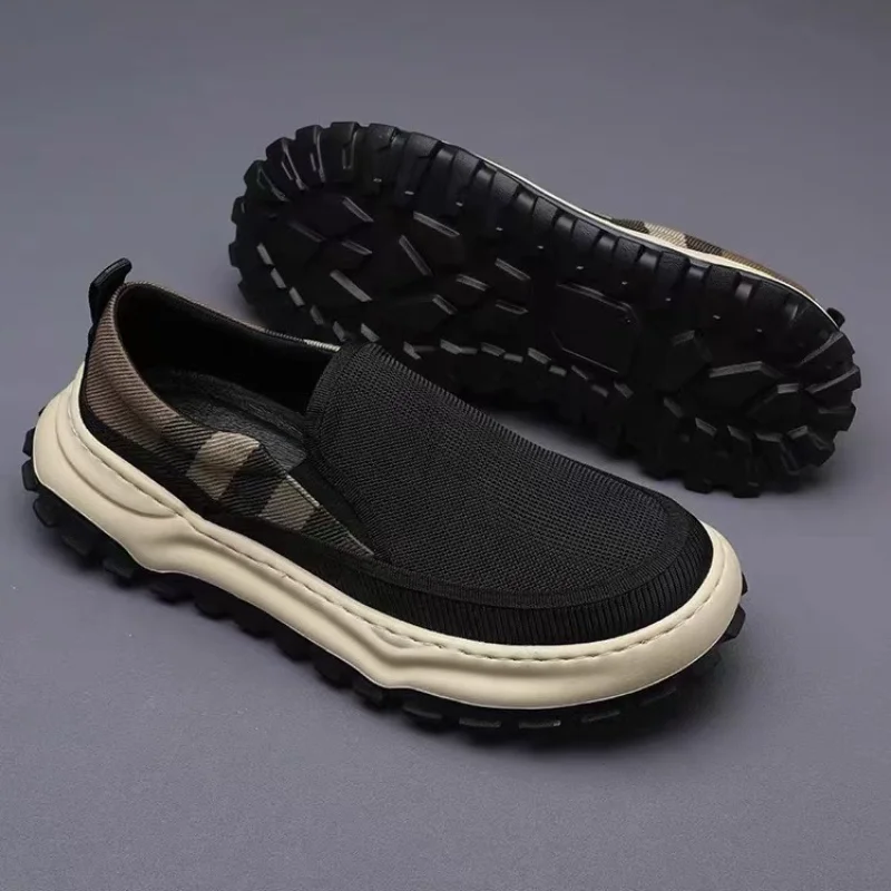 Daily Casual Slip on Loafers Simple No Lace Design, Air Permeable Fight Sweaty Feet, Light Ease Pressure for Long Walking