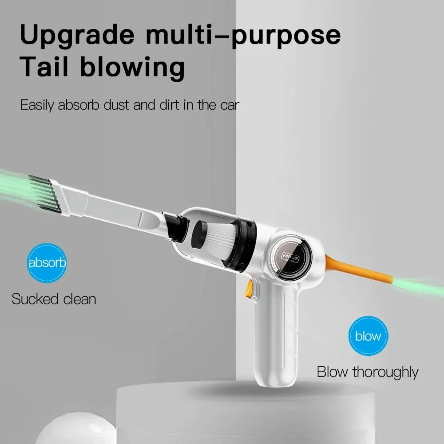 9000Pa Wireless Car Vacuum Cleaner Strong Suction Handheld Car Vacuum Cleaner &Car Dual Use Vacuum and Blow  Appliance