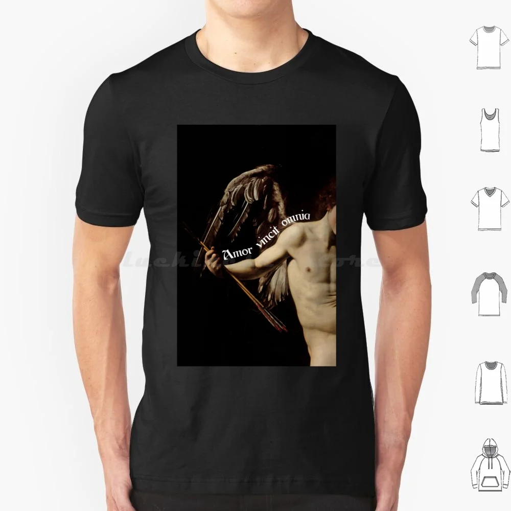 Amor Vincit Omnia” Details By Caravaggio-Darkacademia T Shirt Cotton Men Women Diy Print Love Conquers All Love Darkacademia