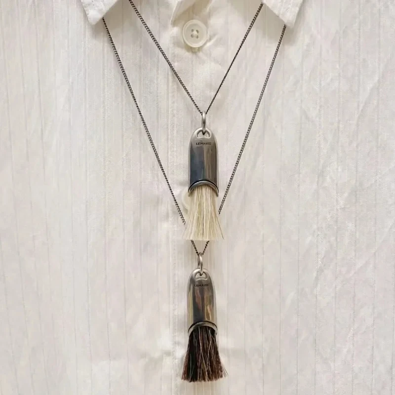 YISON Design Autumn Winter Long Sweater Chain Women's Necklace Brushed Suede Horse Mane Pendant Bohemian Fashion Fine Jewelry