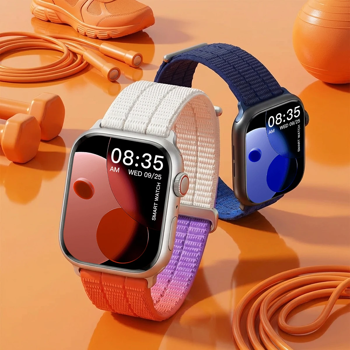 Nylon Sport Band for Apple Watch 38 40 42 45 46 49mm Gradient Color Strap for Iwatch Ultra 3/2 S11 10 9 8 7 SE3 Soft Bracelet