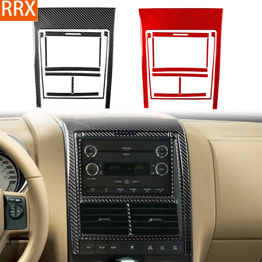 Für Ford Explorer 2008-2010 Real Carbon Fiber Aufkleber Zentrum radio CD control air vent panel Auto Zubehör innen dekorative