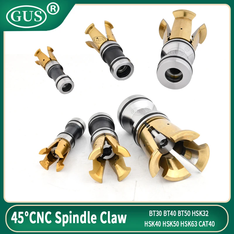 BT30 BT40 BT50 CNC Spindle Claw 45° Inner External Thread HSK32 HSK40 HSK50 HSK63 CAT40 4 Petal Pull Claw Clamp Tool Milling
