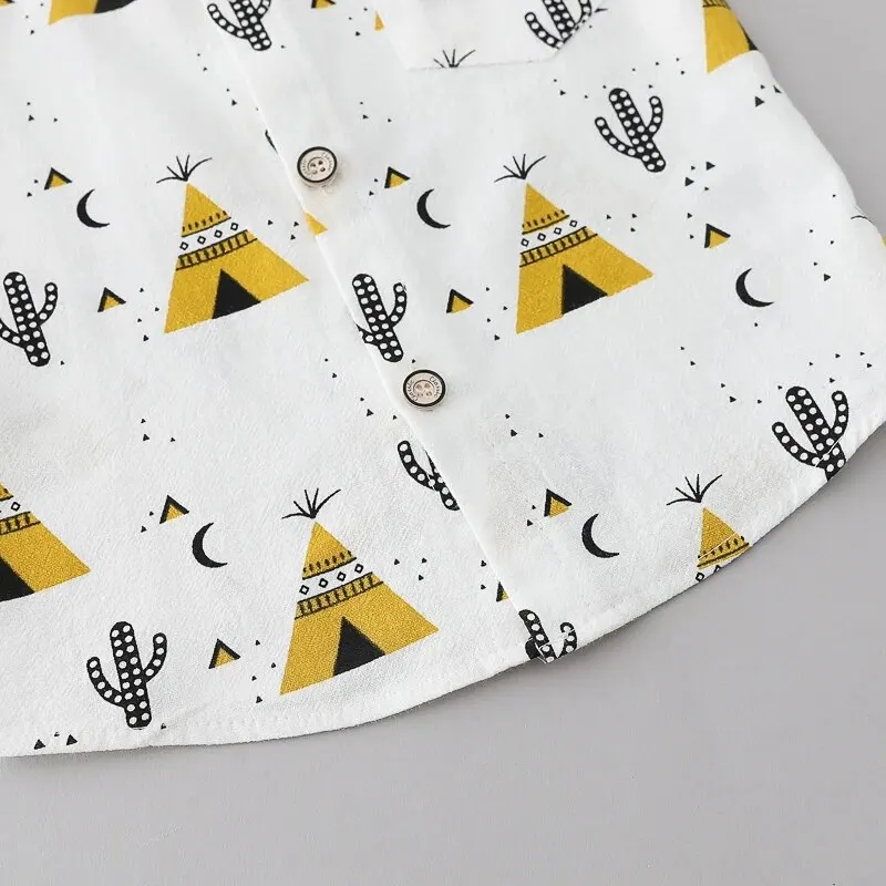 2PCS Kids Cotton Triangle Print Set 5