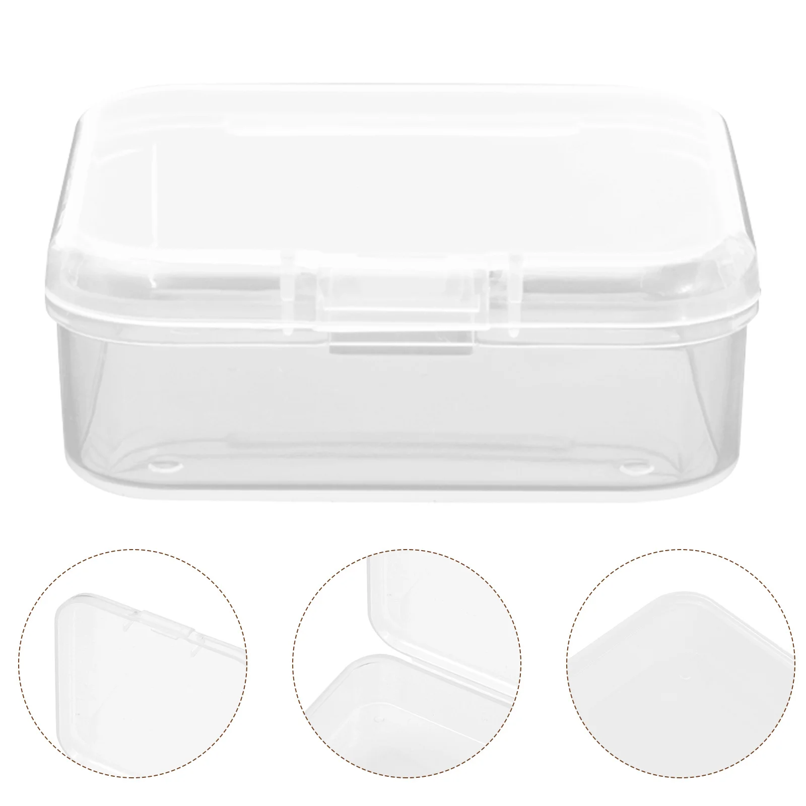 

6Pcs Clear Storage Case Fake Nails Organizer Beads Organizer Travel Earrings Box Travel Earrings Box Empty Storage Case