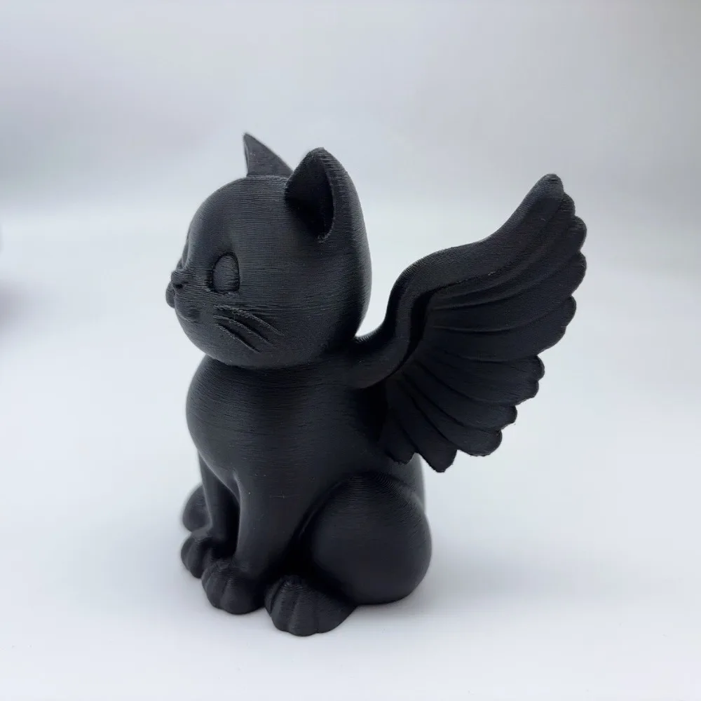 قطعة واحدة من زخرفة تمثال قطة الملاك، تمثال قطة مجنح، زخرفة تمثال قطة الحيوانات الأليفة التذكارية، ديكور أنيق وبسيط، مناسبة لتزيين المنزل أو المكتب أو غرفة المعيشة، عيد الميلاد، عيد الميلاد، هدايا عيد الميلاد، سطح المكتب، ديكور الحديقة - لا حاجة للكهرباء - هدية مثالية لمحبي الحيوانات الأليفة #5