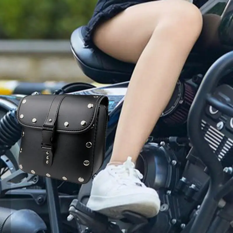 Motorcycle Side Bag Pannier Saddle Motorcycle Bag PU Leather Motorcycle Accessories For Off-Road Cruise And Sports Motorcycles