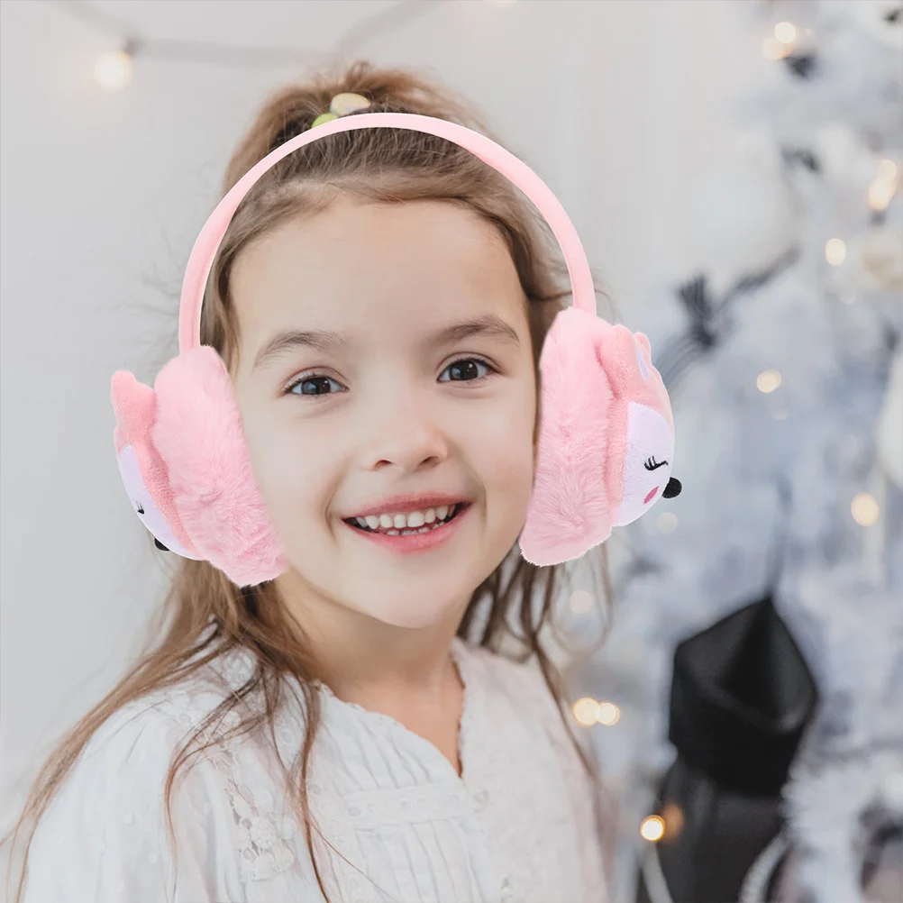 2 pezzi paraorecchie design bella volpe coperture per le orecchie calde antivento per l'inverno all'aperto riutilizzabili comode paraorecchie pelle morbida