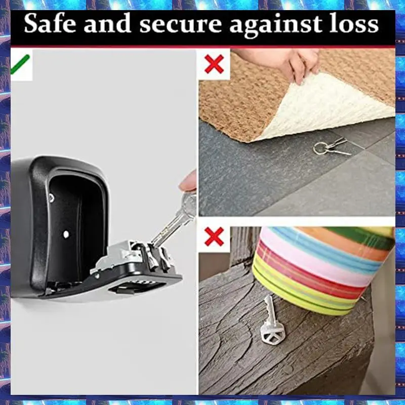 2025 Key Lock Box Metal Key Lock Box Wall Mounted Waterproof Key Storage Lock Box With Mounting Kit,Key Lock Box Metal Key Lock