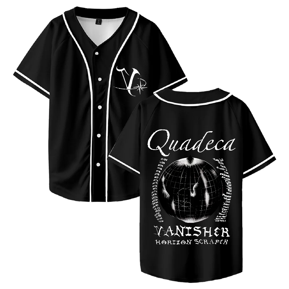 

Quadeca Vanisher World Tour Merch Baseball Jersey Fashion Streetwear t shirts Printed V-neck Baseball Jersey